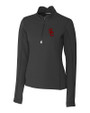 USC Trojans Cutter & Buck Traverse Stretch Eco Quarter Zip Womens Pullover Black Mannequin