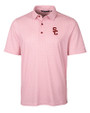 USC Trojans Cutter & Buck Pike Double Dot Print Stretch Mens Polo Cardinal Red Mannequin