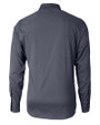 Washington Commanders Americana Cutter & Buck Versatech Geo Dobby Stretch Mens Long Sleeve Dress Shirt Liberty Navy Mannequin Back
