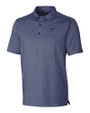Washington Commanders Americana Cutter & Buck Forge Heathered Stretch Mens Polo Indigo Heather Mannequin