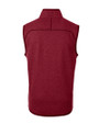 USC Trojans Cutter & Buck Mainsail Sweater-Knit Mens Full Zip Vest Cardinal Red Heather Mannequin Back