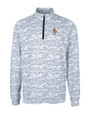Oklahoma State Cowboys Wrestling Pete Cutter & Buck Traverse Recycled Smooth Stretch Mens Camo Quarter Zip Pullover Charcoal Mannequin