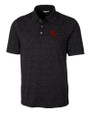 USC Trojans Cutter & Buck Advantage Tri-Blend Space Dye Mens Big and Tall Polo Dark Black Mannequin