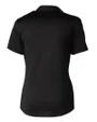 Oklahoma State Cowboys Wrestling Pete Cutter & Buck Prospect Eco Textured Stretch Recycled Womens Short Sleeve Polo Black Mannequin Back