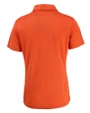 Oklahoma State Cowboys Wrestling Pete Cutter & Buck Prospect Eco Textured Stretch Recycled Womens Short Sleeve Polo College Orange Mannequin Back