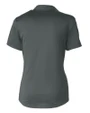 Oklahoma State Cowboys Wrestling Pete Cutter & Buck Prospect Eco Textured Stretch Recycled Womens Short Sleeve Polo Elemental Grey Mannequin Back
