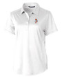 Oklahoma State Cowboys Wrestling Pete Cutter & Buck Prospect Eco Textured Stretch Recycled Womens Short Sleeve Polo White Mannequin