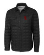 USC Trojans Cutter & Buck Rainier PrimaLoft® Mens Big and Tall Eco Insulated Quilted Shirt Jacket Black Mannequin
