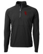 USC Trojans Cutter & Buck Adapt Eco Knit Hybrid Recycled Mens Quarter Zip Black Mannequin