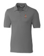 Oklahoma State Cowboys Wrestling Pete Cutter & Buck Advantage Eco Tri-Blend Pique Mens Polo Elemental Grey Mannequin