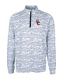 USC Trojans Cutter & Buck Traverse Stretch Eco Camo Print Quarter Zip Mens Big and Tall Pullover Charcoal Mannequin