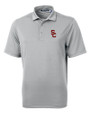 USC Trojans Cutter & Buck Virtue Eco Pique Recycled Mens Big and Tall Polo Polished Medium Gray Mannequin