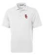 USC Trojans Cutter & Buck Virtue Eco Pique Recycled Mens Big and Tall Polo White Mannequin