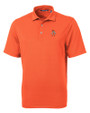 Oklahoma State Cowboys Wrestling Pete Cutter & Buck Virtue Eco Pique Recycled Mens Big and Tall Polo College Orange Mannequin