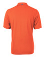 Oklahoma State Cowboys Wrestling Pete Cutter & Buck Virtue Eco Pique Recycled Mens Big and Tall Polo College Orange Mannequin Back