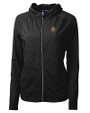 Oklahoma State Cowboys Wrestling Pete Cutter & Buck Adapt Recycled Soft Knit Stretch Womens Hybrid Full Zip Jacket Black Mannequin