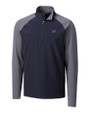 Washington Commanders Americana Cutter & Buck Response Lightweight Hybrid Quarter Zip Mens Pullover Windbreaker Liberty Navy Mannequin