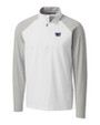 Washington Commanders Americana Cutter & Buck Response Lightweight Hybrid Quarter Zip Mens Pullover Windbreaker White Mannequin