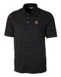 Oklahoma State Cowboys Wrestling Pete Cutter & Buck Advantage Tri-Blend Space Dye Mens Polo Dark Black Mannequin