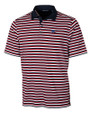 Washington Commanders Americana Cutter & Buck Mens Forge Polo Multi Stripe Cardinal Red Mannequin
