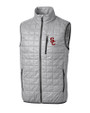 USC Trojans Cutter & Buck Rainier PrimaLoft® Mens Eco Insulated Full Zip Puffer Vest Polished Medium Gray Mannequin