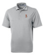 Oklahoma State Cowboys Wrestling Pete Cutter & Buck Virtue Eco Pique Recycled Mens Polo Polished Medium Gray Mannequin