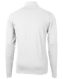 Oklahoma State Cowboys Wrestling Pete Cutter & Buck Virtue Eco Pique Recycled Quarter Zip Mens Pullover White Mannequin Back