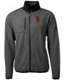 USC Trojans Cutter & Buck Cascade Eco Fleece Mens Full Zip Jacket Elemental Grey/Black Mannequin