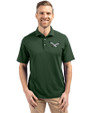 Philadelphia Eagles Historic Cutter & Buck Virtue Eco Pique Recycled Mens Polo Hunter Green Front