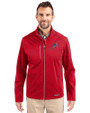 Detroit Lions Americana Cutter & Buck Evoke Softshell Recycled Full Zip Mens Jacket Cardinal Red Front