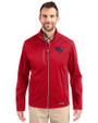 Jacksonville Jaguars Americana Cutter & Buck Evoke Softshell Recycled Full Zip Mens Jacket Cardinal Red Front