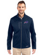 Buffalo Bills Cutter & Buck Evoke Softshell Recycled Full Zip Mens Jacket Navy Blue Front