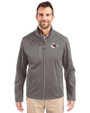 Kansas City Chiefs Cutter & Buck Evoke Softshell Recycled Full Zip Mens Jacket Elemental Grey Front