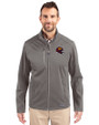 Washington Commanders NFL Helmet Cutter & Buck Evoke Softshell Recycled Full Zip Mens Jacket Elemental Grey Front