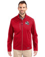 Arizona Cardinals NFL Helmet Cutter & Buck Evoke Softshell Recycled Full Zip Mens Jacket Cardinal Red Front