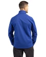 New York Giants NFL Helmet Cutter & Buck Evoke Softshell Recycled Full Zip Mens Jacket Tour Blue Back