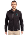 Philadelphia Eagles NFL Helmet Cutter & Buck Evoke Softshell Recycled Full Zip Mens Jacket Black Front