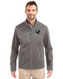 Pittsburgh Steelers NFL Helmet Cutter & Buck Evoke Softshell Recycled Full Zip Mens Jacket Elemental Grey Front