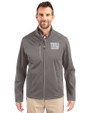 New York Giants Cutter & Buck Evoke Softshell Recycled Full Zip Mens Jacket Elemental Grey Front