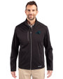 Carolina Panthers Cutter & Buck Evoke Softshell Recycled Full Zip Mens Jacket Black Front