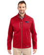 New England Patriots Americana Cutter & Buck Evoke Softshell Recycled Full Zip Mens Jacket Cardinal Red Front