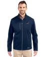 Miami Dolphins Americana Cutter & Buck Evoke Softshell Recycled Full Zip Mens Jacket Navy Blue Front