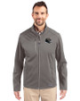 Baltimore Ravens NFL Helmet Cutter & Buck Evoke Softshell Recycled Full Zip Mens Jacket Elemental Grey Front