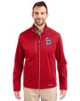 St. Louis Cardinals- Cutter & Buck Evoke Softshell Recycled Full Zip Mens Jacket Cardinal Red Front