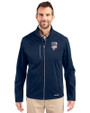 San Francisco Giants Stars & Stripes Cutter & Buck Evoke Softshell Recycled Full Zip Mens Jacket Navy Blue Front