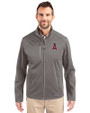 Los Angeles Angels Cutter & Buck Evoke Softshell Recycled Full Zip Mens Jacket Elemental Grey Front