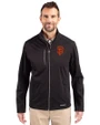 San Francisco Giants Cutter & Buck Evoke Softshell Recycled Full Zip Mens Jacket Black Front