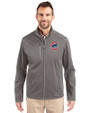 Chicago Cubs Cutter & Buck Evoke Softshell Recycled Full Zip Mens Jacket Elemental Grey Front