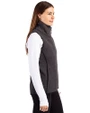 Old Dominion Monarchs College Vault Cutter & Buck Mainsail Sweater Knit Womens Asymmetrical Vest Charcoal Heather Side