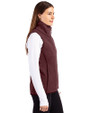 Virginia Tech Hokies College Vault Cutter & Buck Mainsail Sweater Knit Womens Asymmetrical Vest Bordeaux Heather Side
